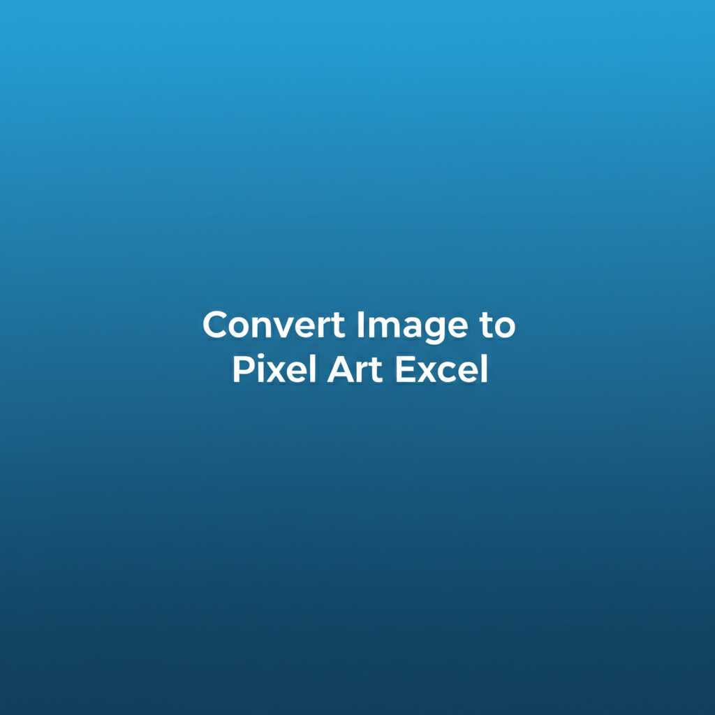 Convert Image to Pixel Art Excel