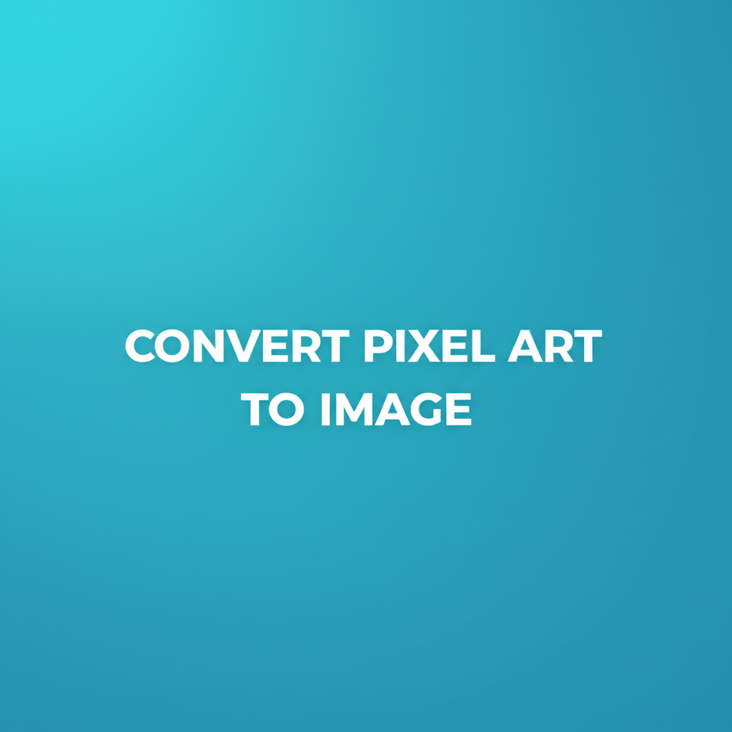Convert Pixel Art to Image